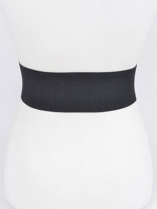 Faux Pearl Buckle Stretch Belt main image 3